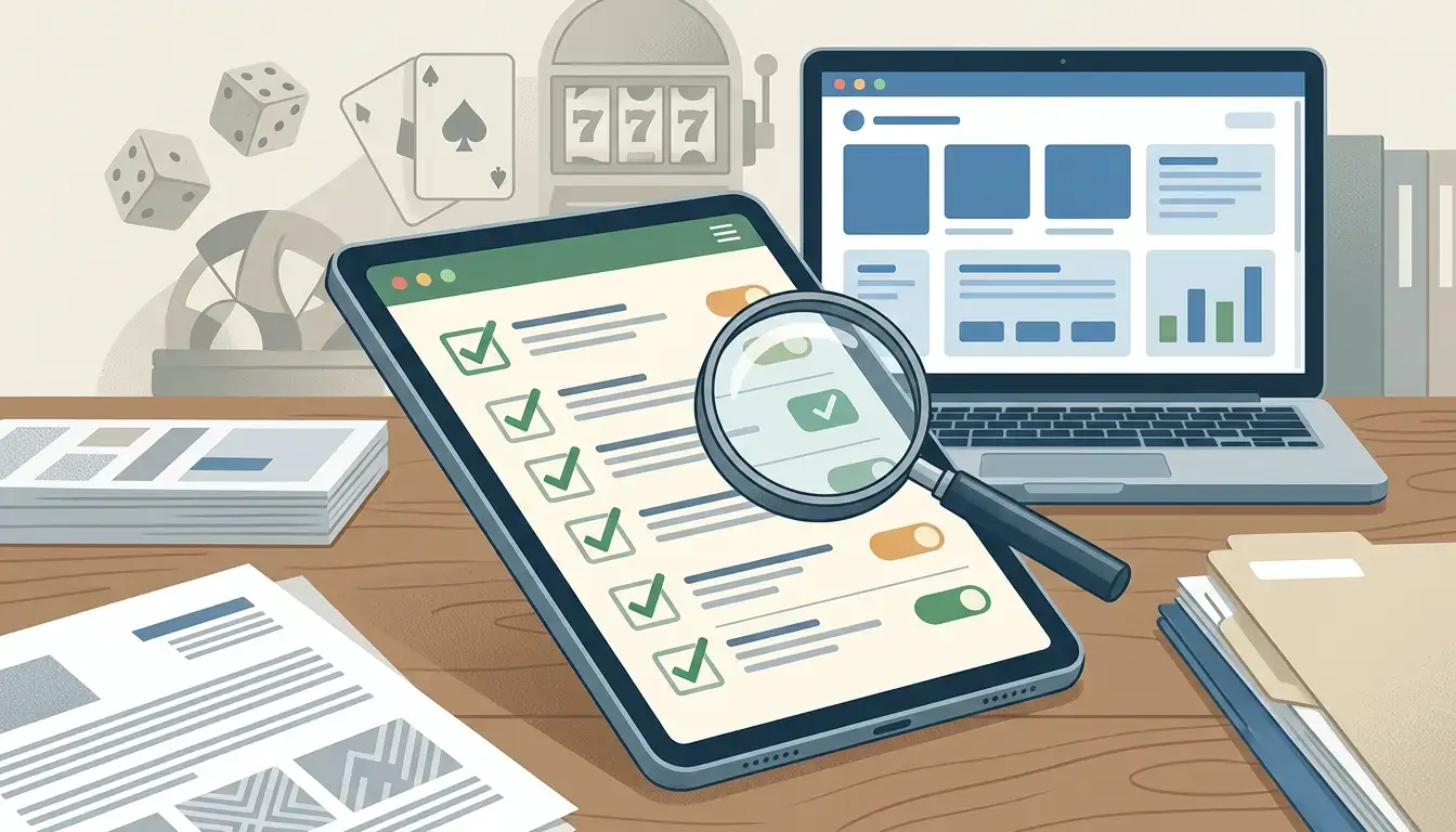 A licence register checklist for Great Britain casino checks